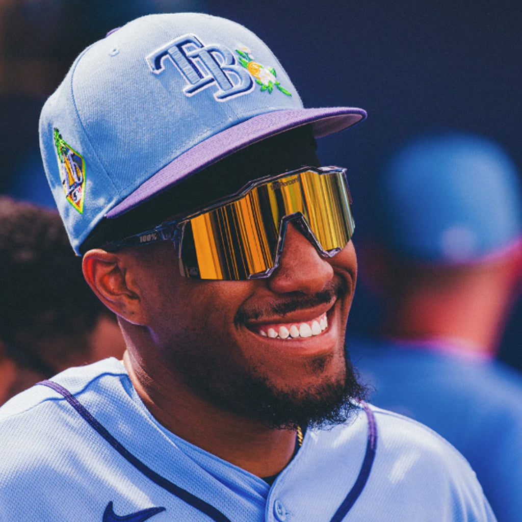 Lunettes de baseball 100% SPEEDCRAFT MLB Gris Translucide Poli – Lentille Miroir HiPER Or 24K