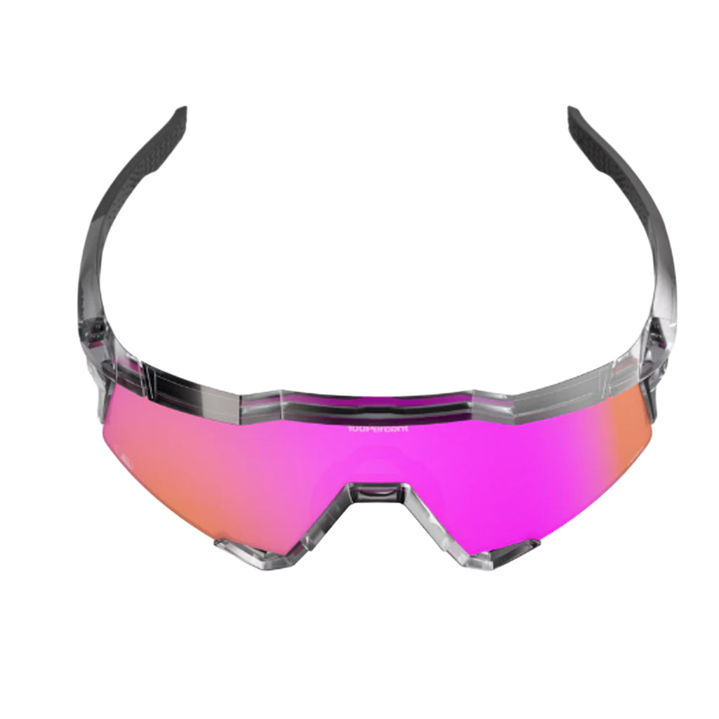 Lunettes de baseball 100% SPEEDCRAFT MLB Gris Translucide Poli – Lentille Miroir HiPER Rose Vital