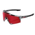 Lunettes de baseball 100% SPEEDCRAFT MLB Gris Translucide Poli – Lentille Miroir HiPER Fire Rouge