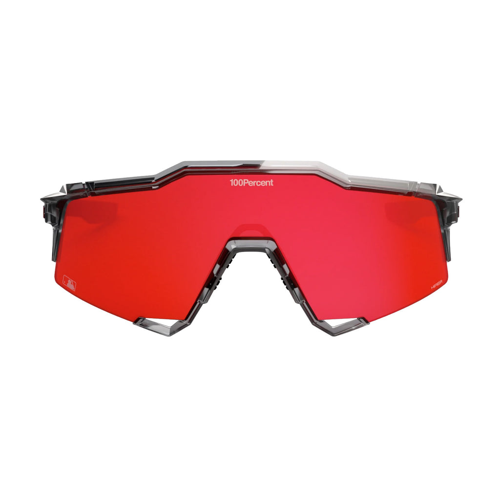 Lunettes de baseball 100% SPEEDCRAFT MLB Gris Translucide Poli – Lentille Miroir HiPER Fire Rouge