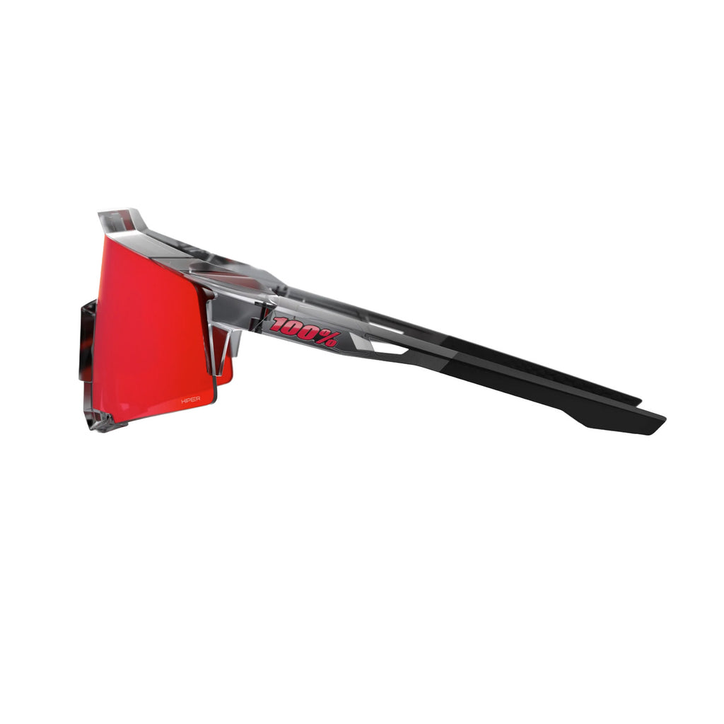 Lunettes de baseball 100% SPEEDCRAFT MLB Gris Translucide Poli – Lentille Miroir HiPER Fire Rouge