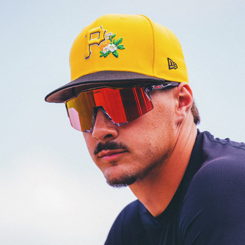 Lunettes de baseball 100% SPEEDCRAFT MLB Gris Translucide Poli – Lentille Miroir HiPER Fire Rouge
