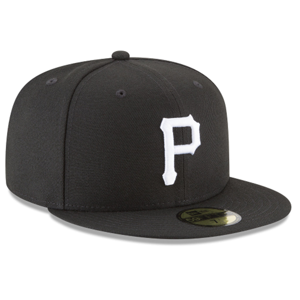 5950 Pittsburgh Pirates Black and White Basic Cap