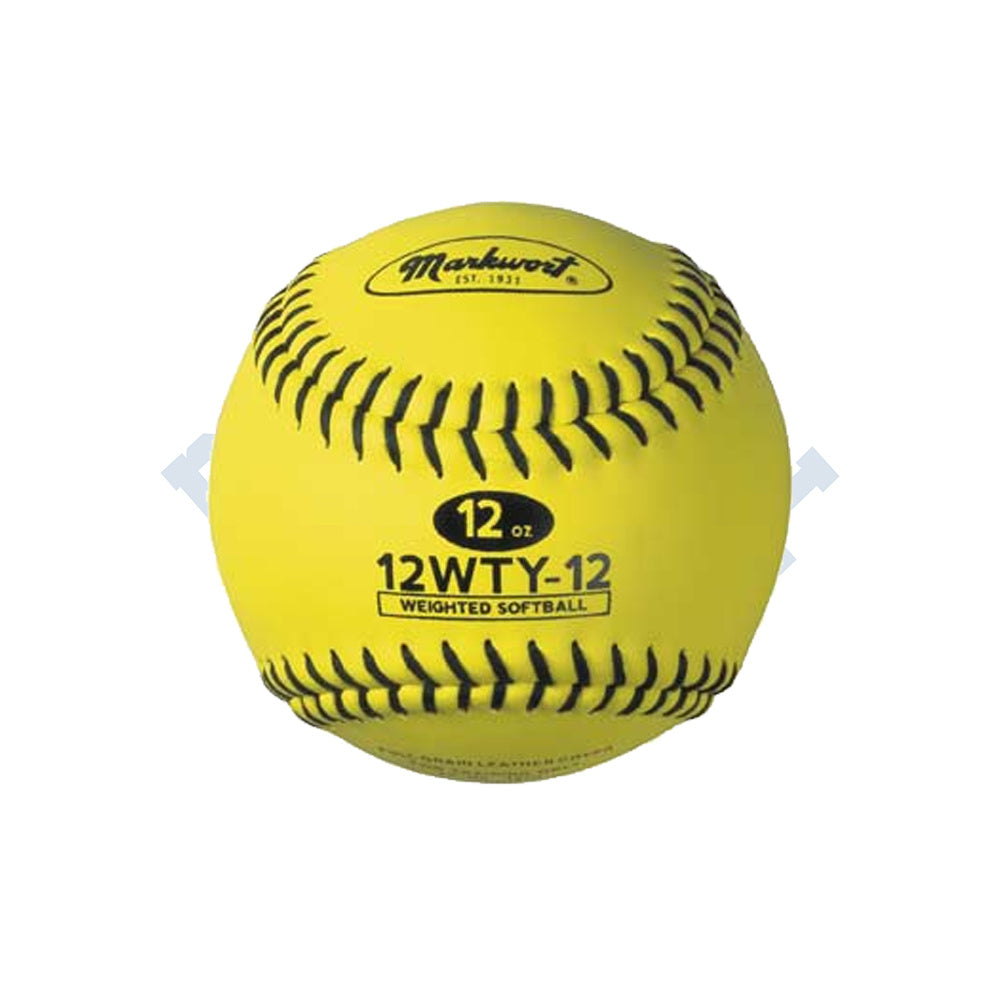 Balle de Softball 12" en Cuire Jaune 12oz