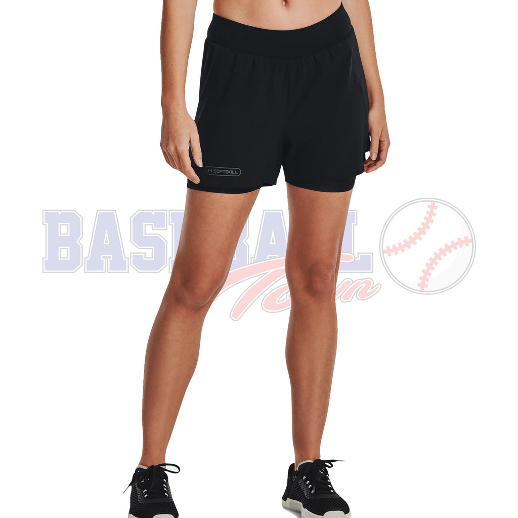 Shorts pour Femme UA Softball 2-en-1