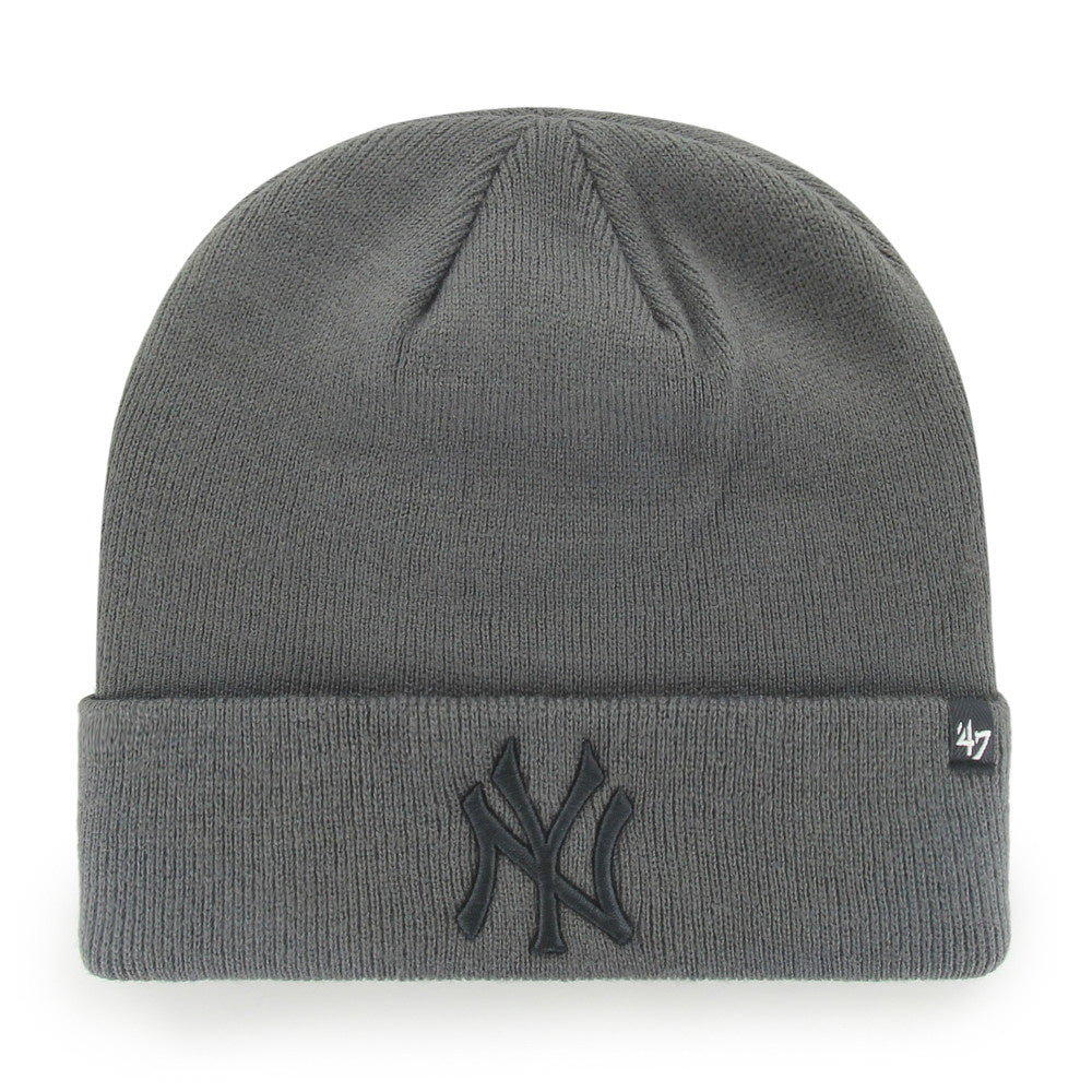 New York Yankees MLB Raised Cuff Knit Charcoal