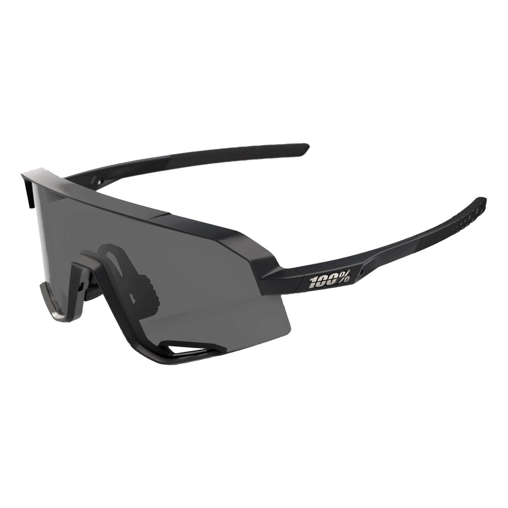 100% SLENDALE Matte Black Sunglasses
