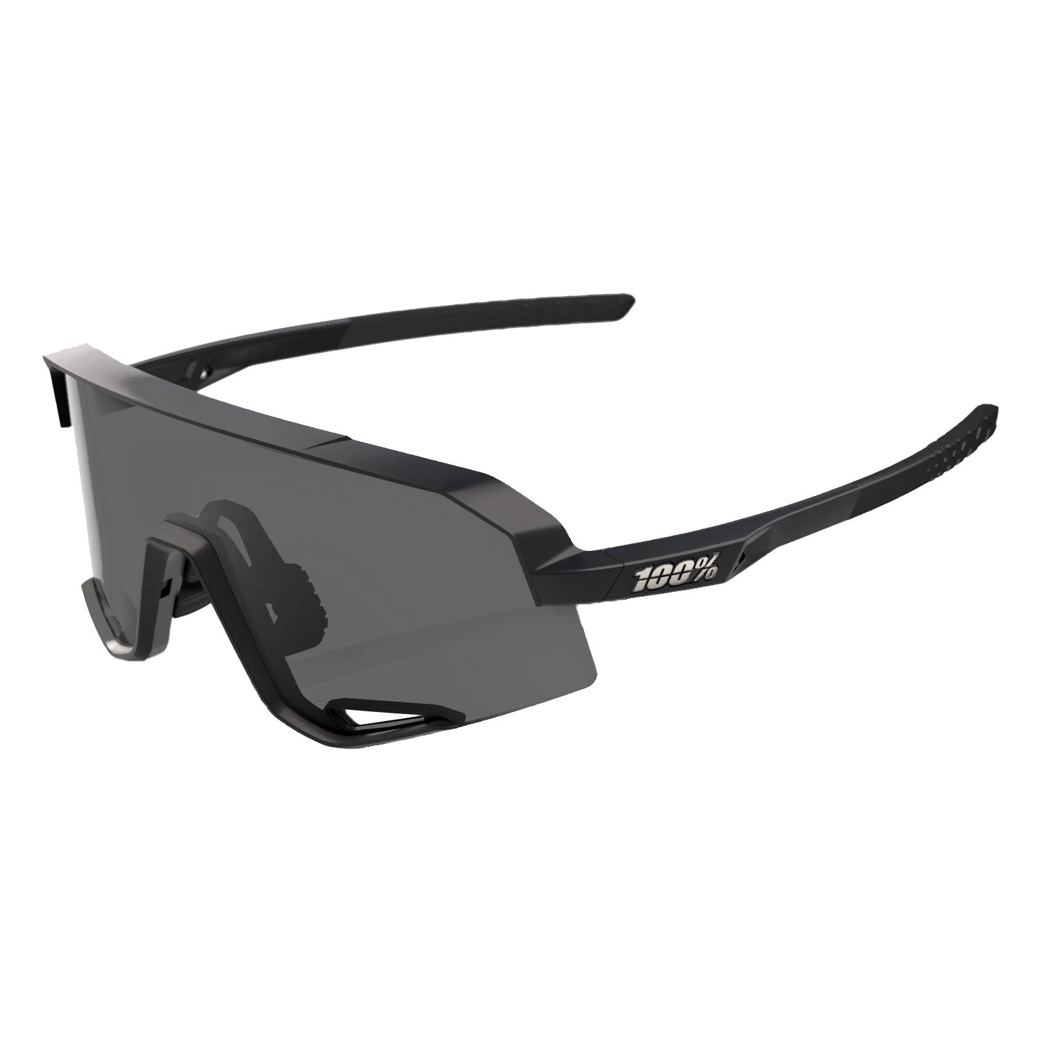 100% SLENDALE Matte Black Sunglasses