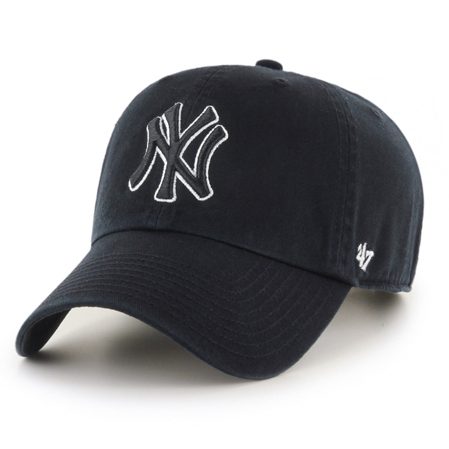 New York Yankees MLB Black/White '47 Clean Up Cap