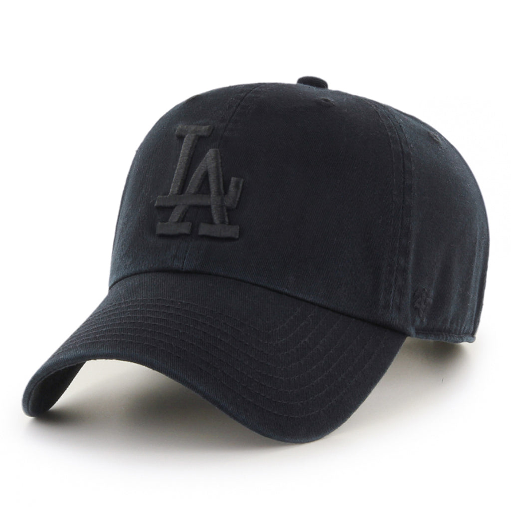 Los Angeles Dodgers MLB Clean Up Black on Black Cap