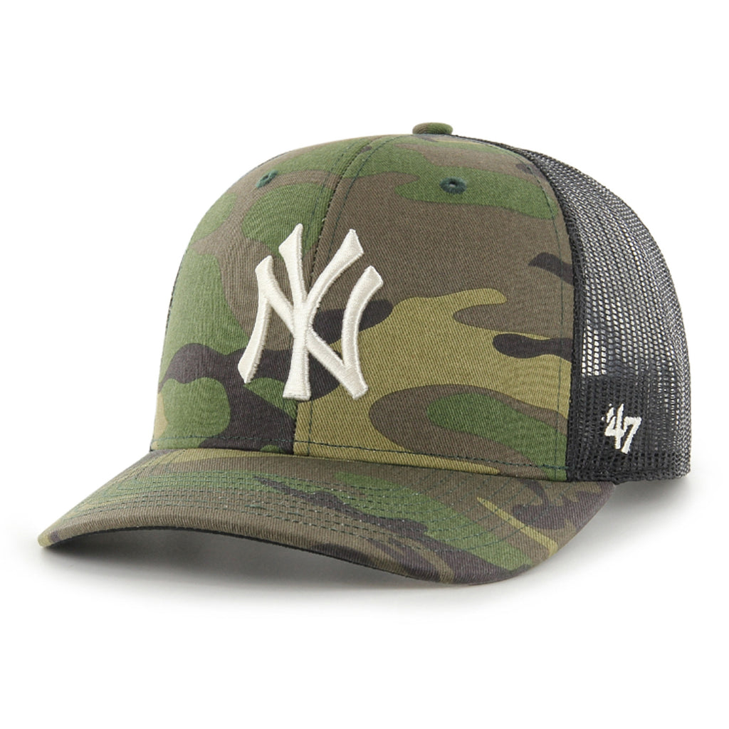 New York Yankees MLB 47 Camo Trucker Snapback Cap