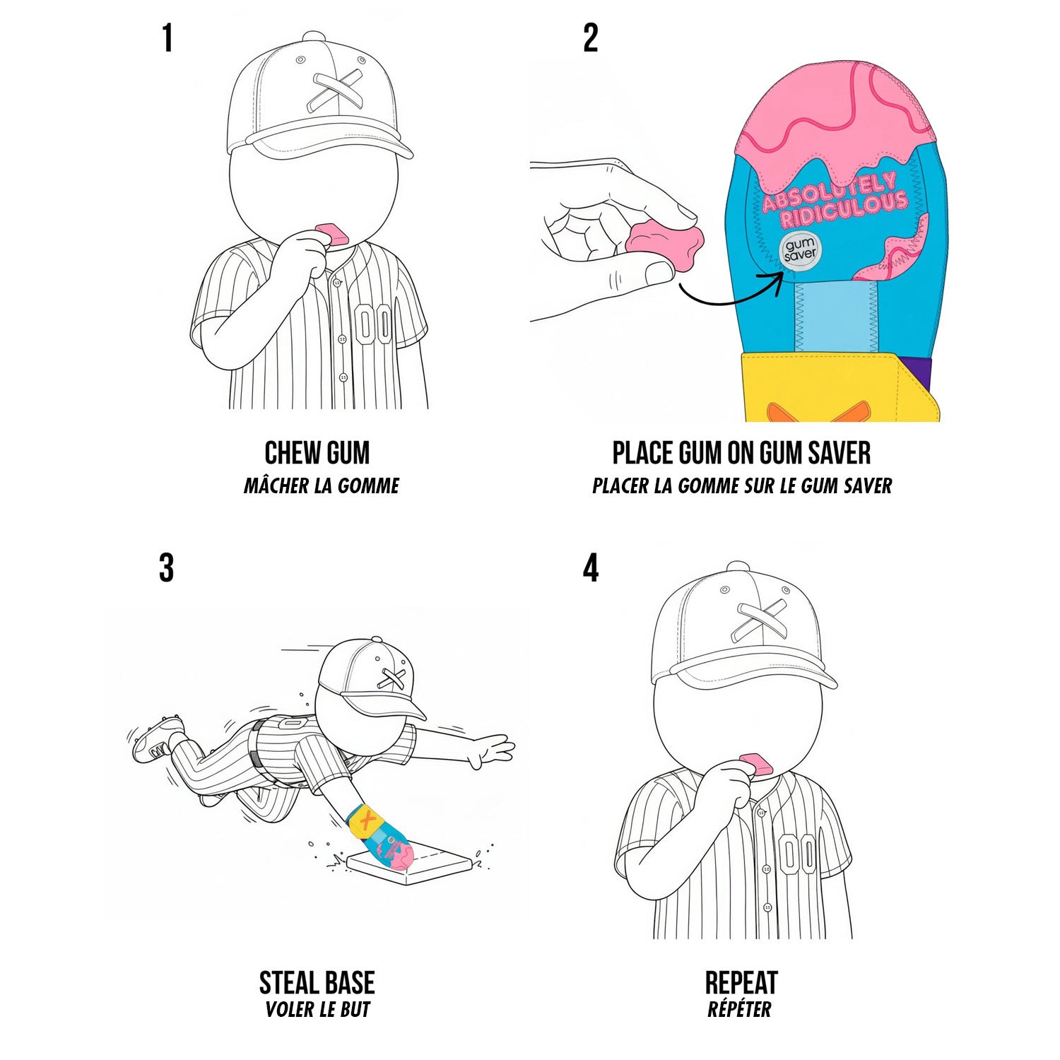 Absolutely Ridiculous Bubblegum Adult Sliding Mitt