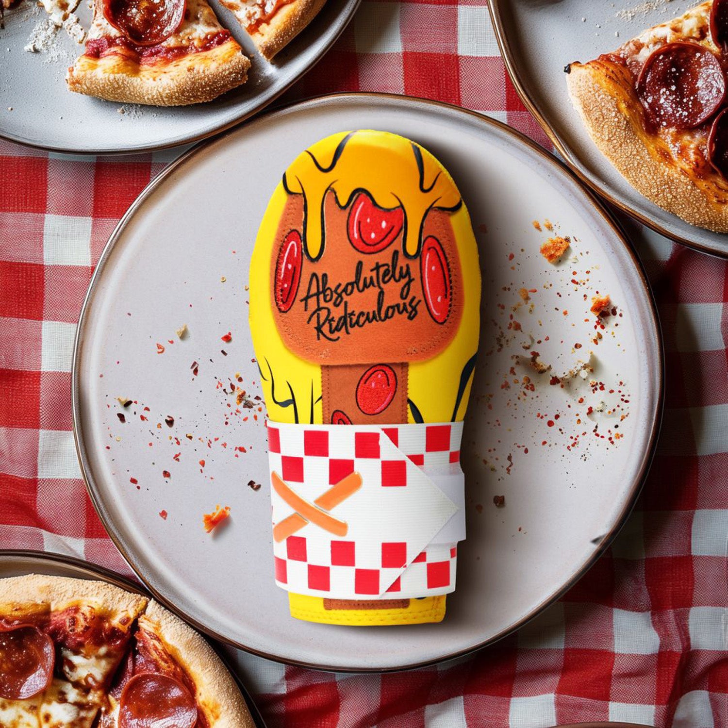 Absolutely Ridiculous Pizza Adult Sliding Mitt