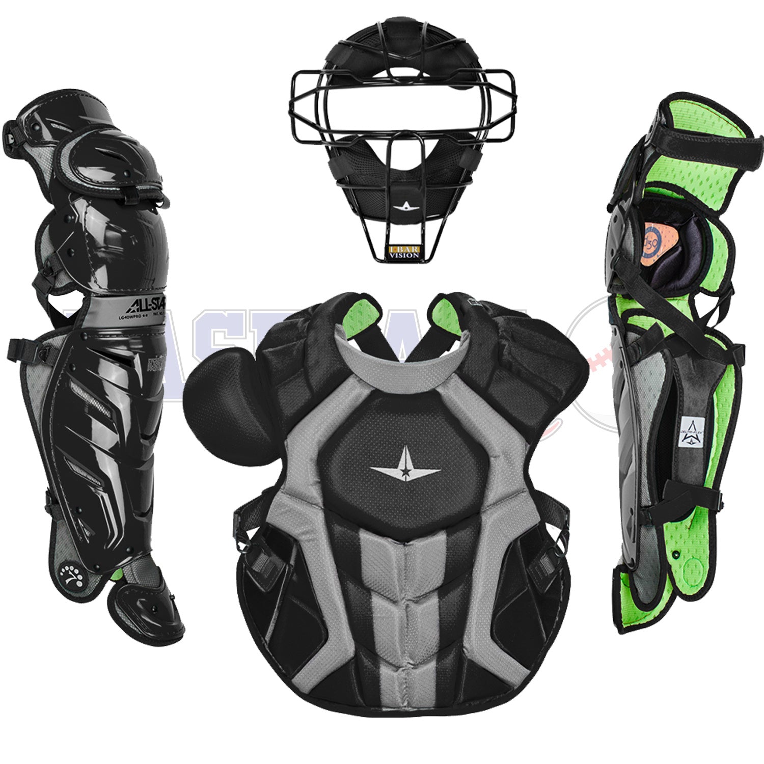 Skull Cap Style System 7 Axis Adult Catcher's Kit
