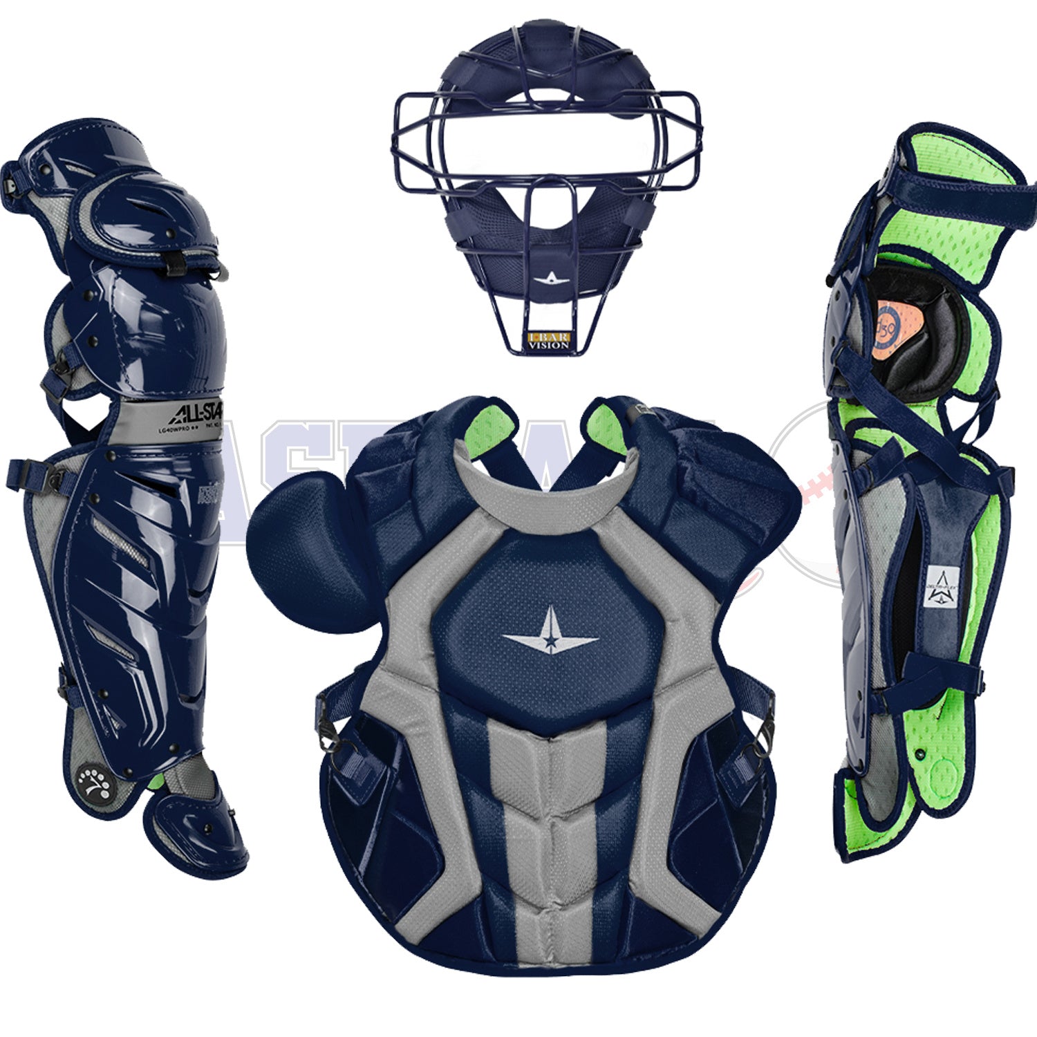 Skull Cap Style System 7 Axis Adult Catcher's Kit