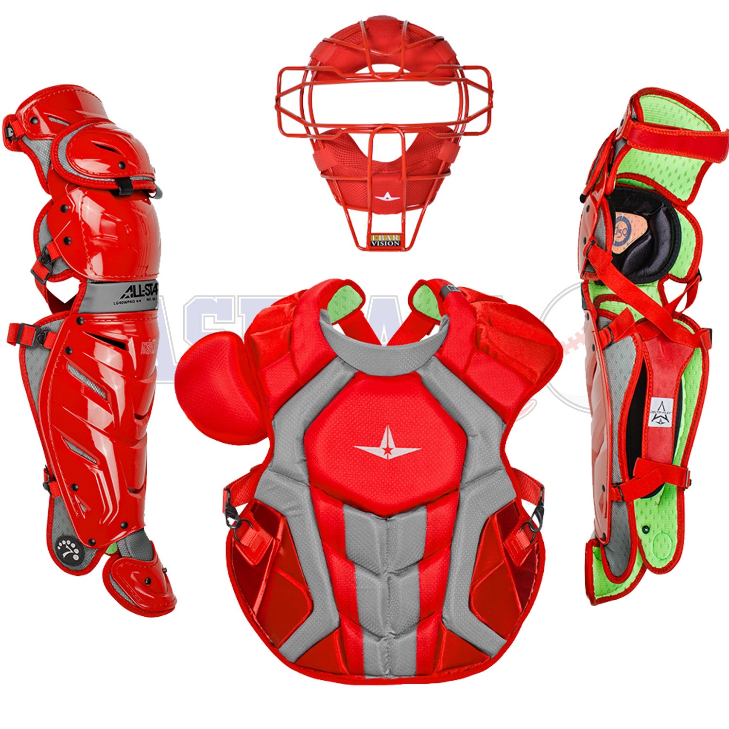 Skull Cap Style System 7 Axis Adult Catcher's Kit