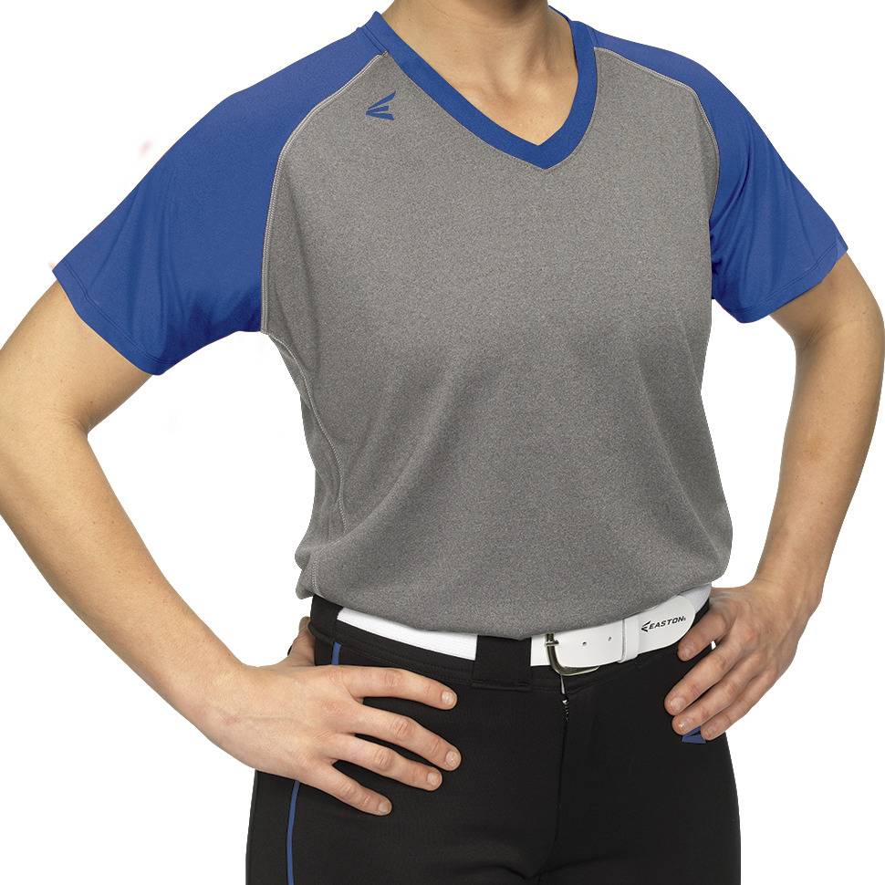 V-Neck Short Sleeve Raglan Women's Shirt