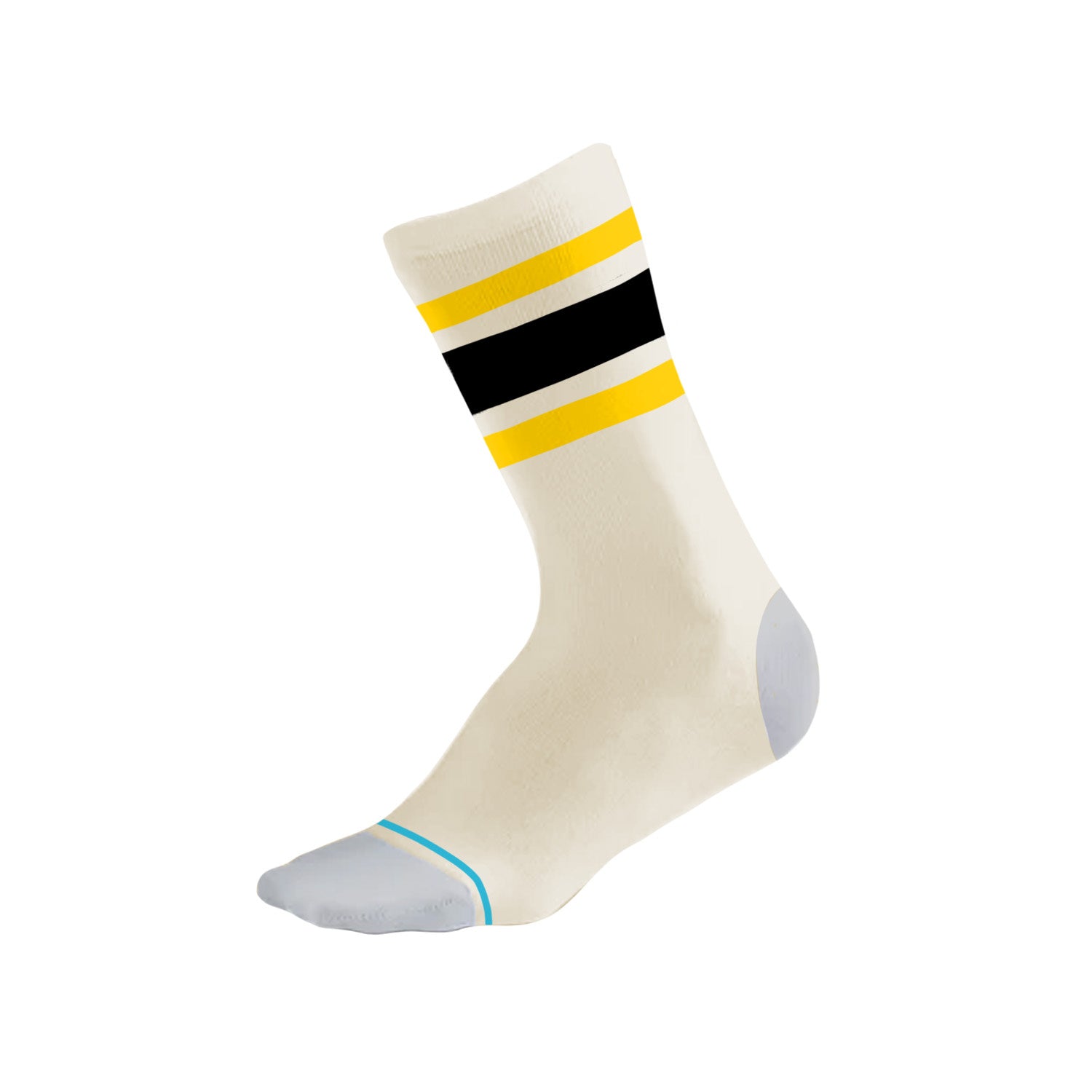 Cream Baseball Crew Socks