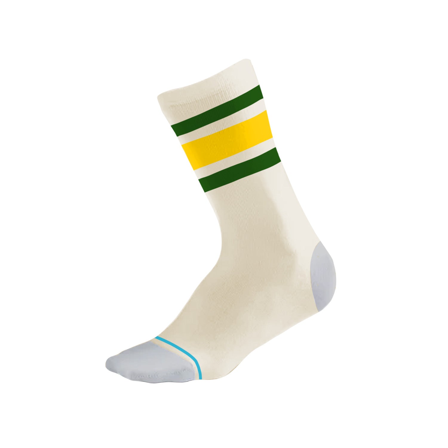 Cream Baseball Crew Socks