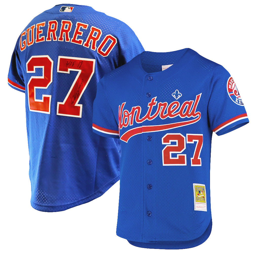 Jersey Cooperstown Signé de Vladimir Guerrero Sr. des Expos de Montréal Expos