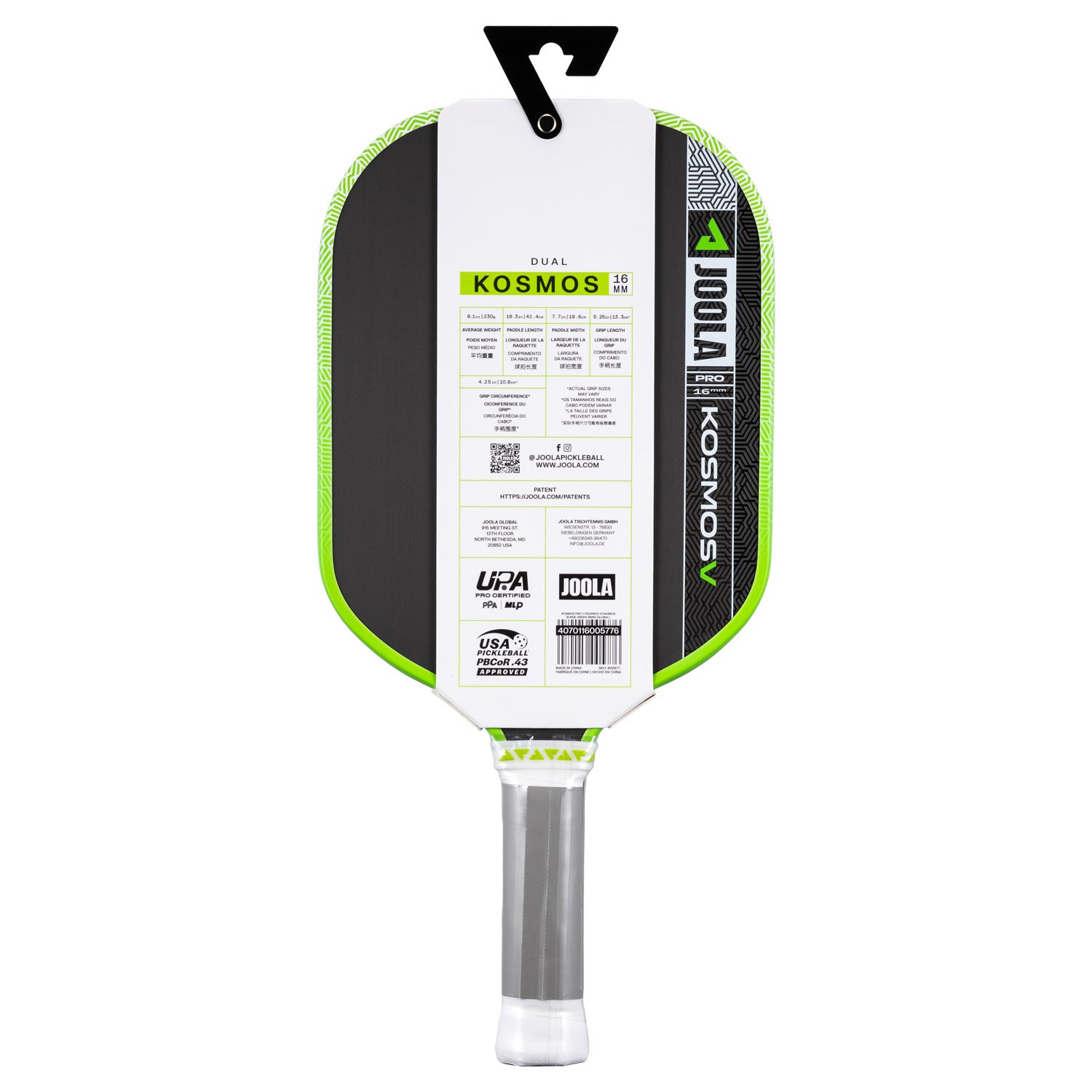 JOOLA Kosmos Pro V Tyson McGuffin 16mm Paddle