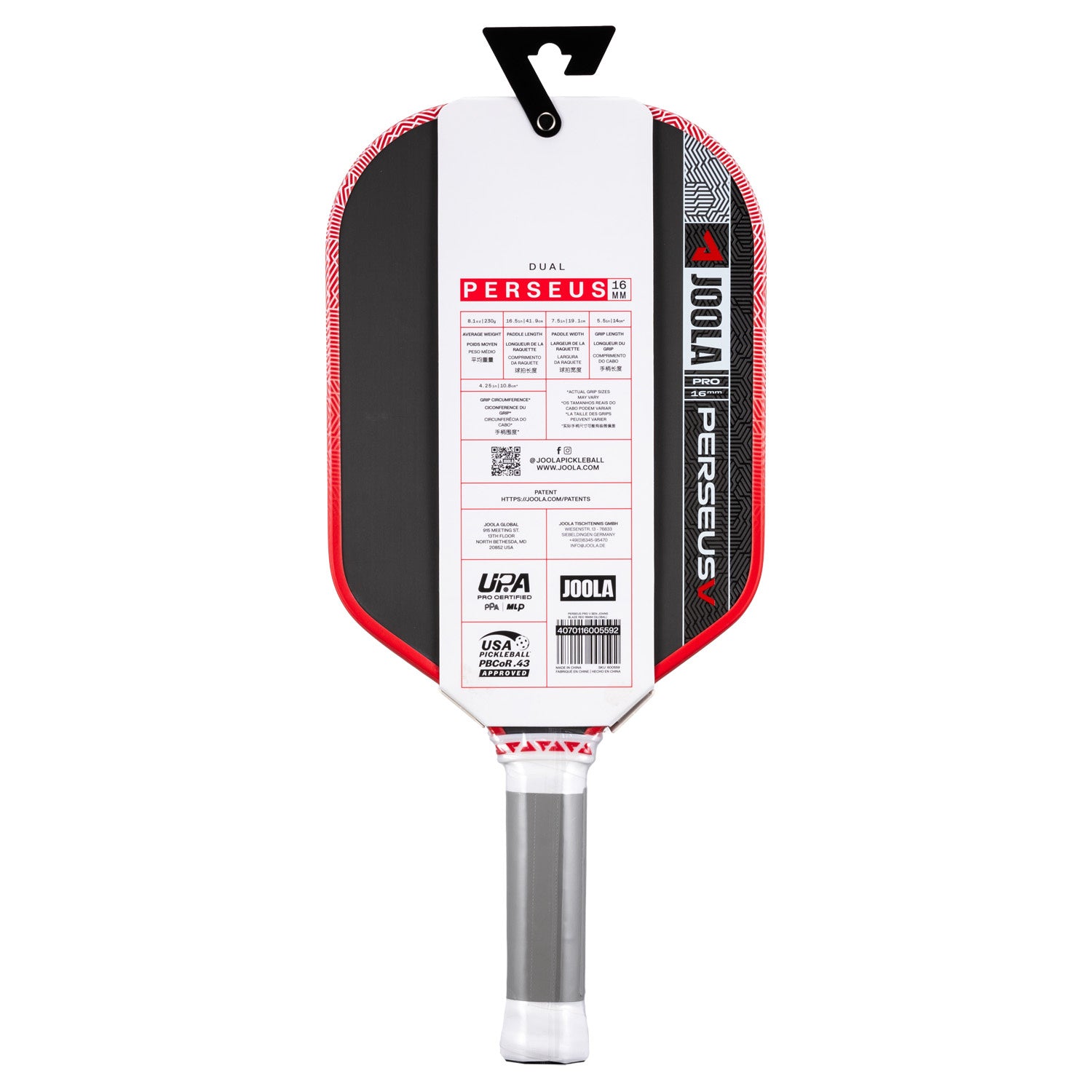 JOOLA Perseus Pro V Ben Johns 16mm Paddle
