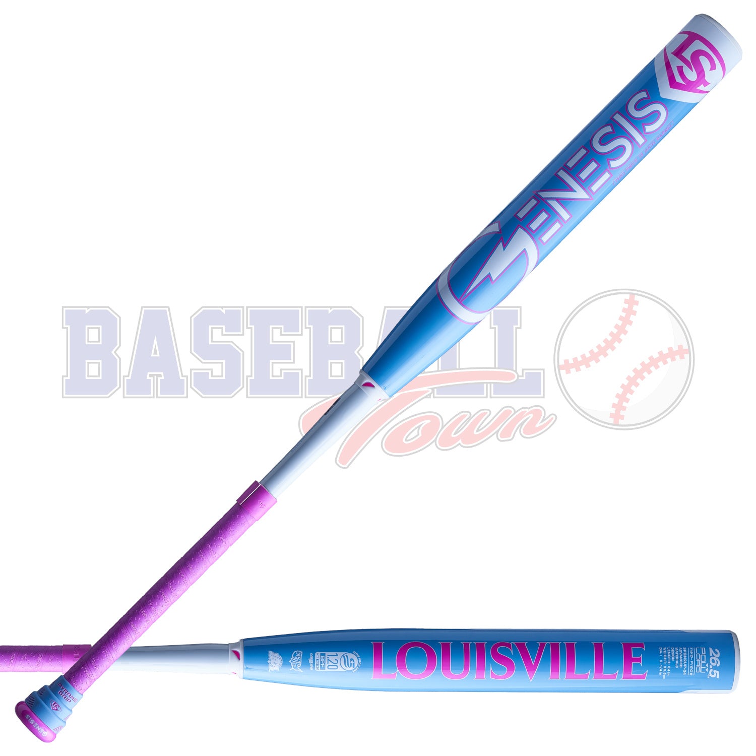 Bâton de Slowpitch Genesis Bubble Gum 2-Pièce Powerload Baril 13" USSSA