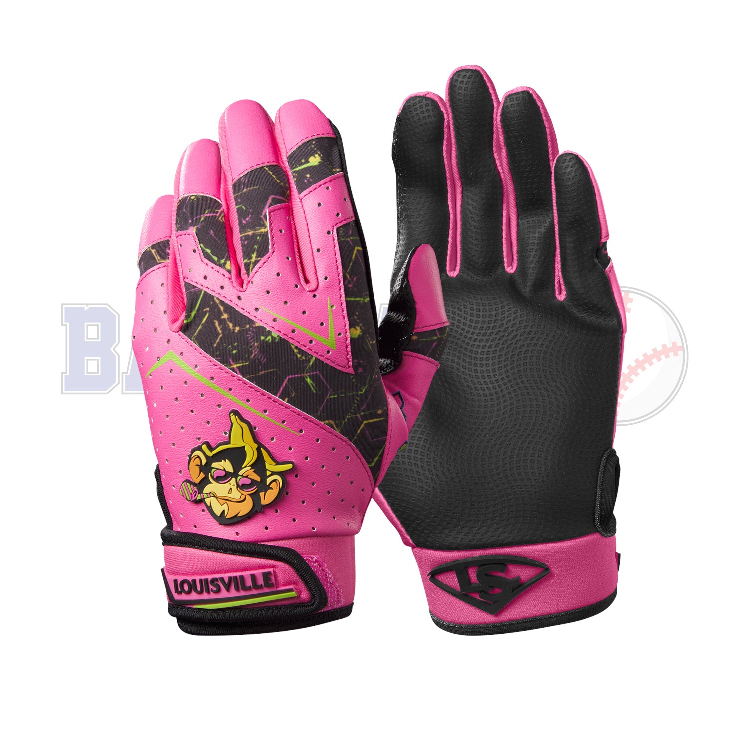 Monkey Party Animals Youth Batting Gloves