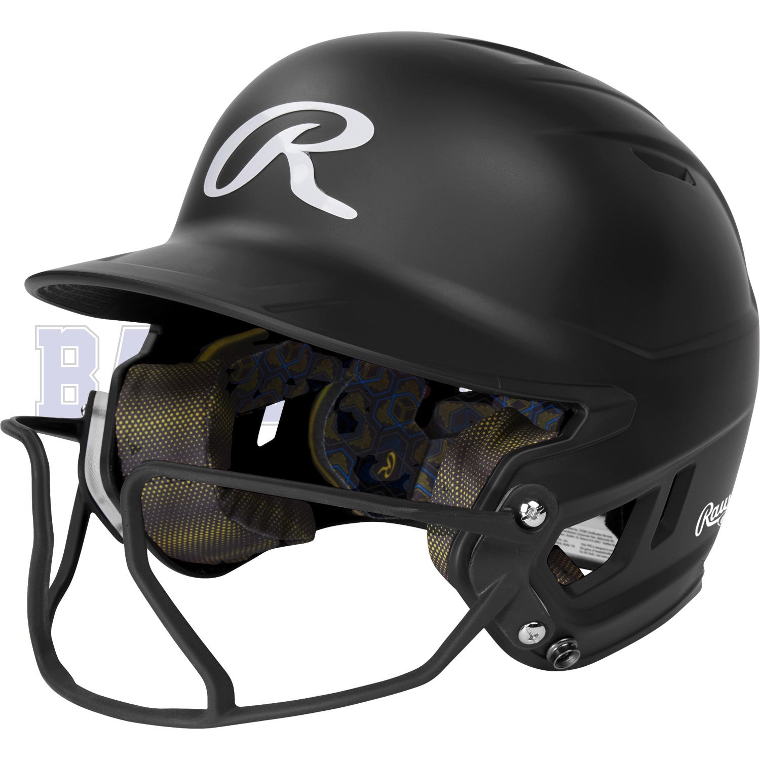 Casque de Frappeur Adult Mach Hi-Viz 1-Couleur avec Protection Faciale VIZSBFG