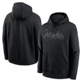Hoodie Blackout Wordmark des Braves d'Atlanta