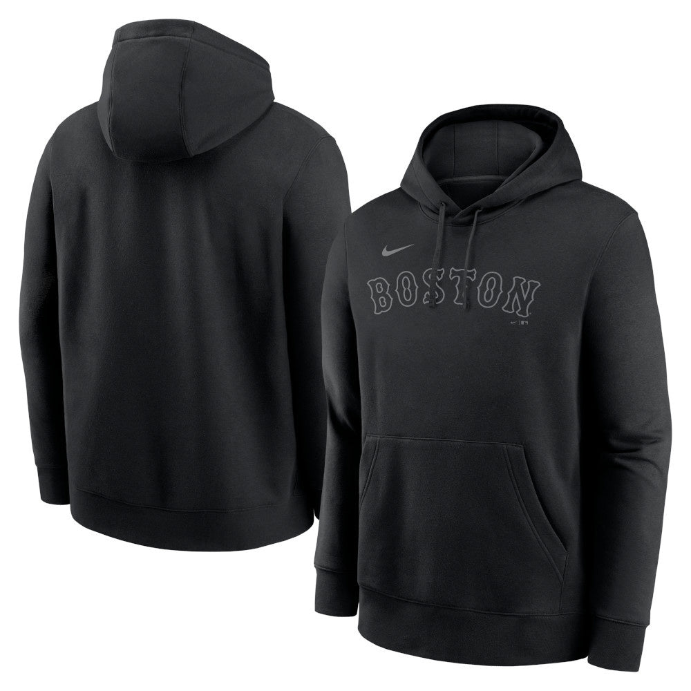 Boston Red Sox Blackout Wordmark Hoodie