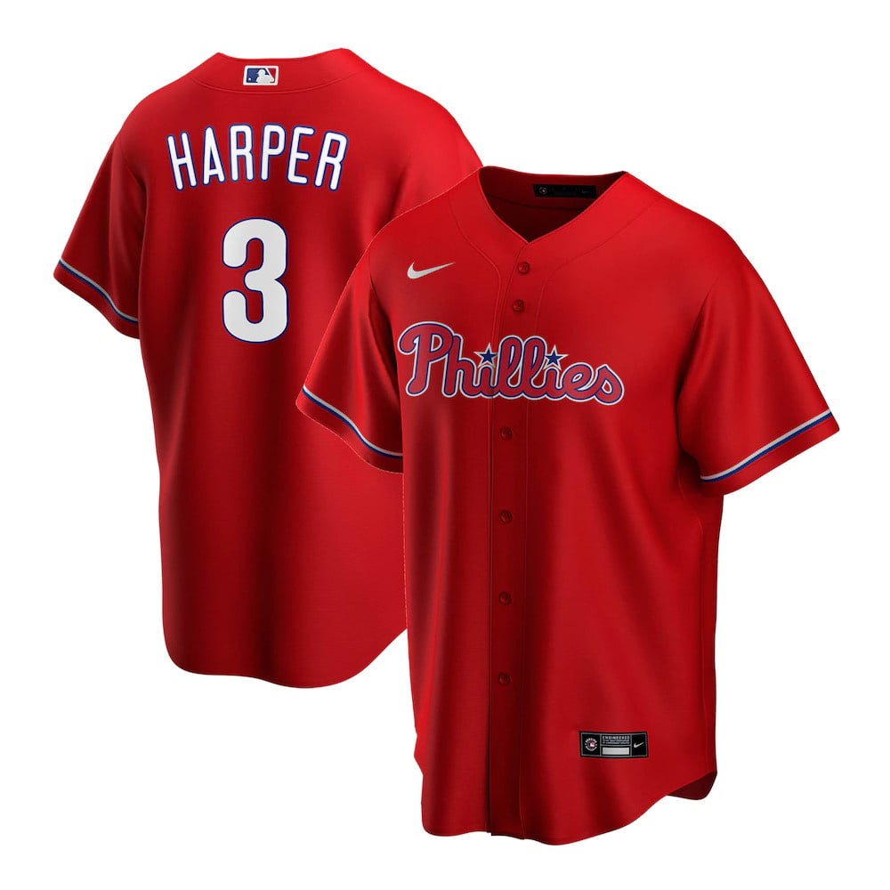 Chemise Junior Bryce Harper Rouge des Phillies de Philadelphie