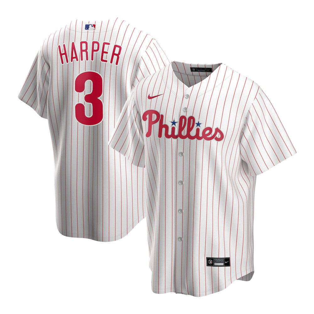 Chemise Junior Bryce Harper Blanc des Phillies de Philadelphie