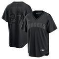Los Angeles Angels Mike Trout Pitch Black Fashion Jersey