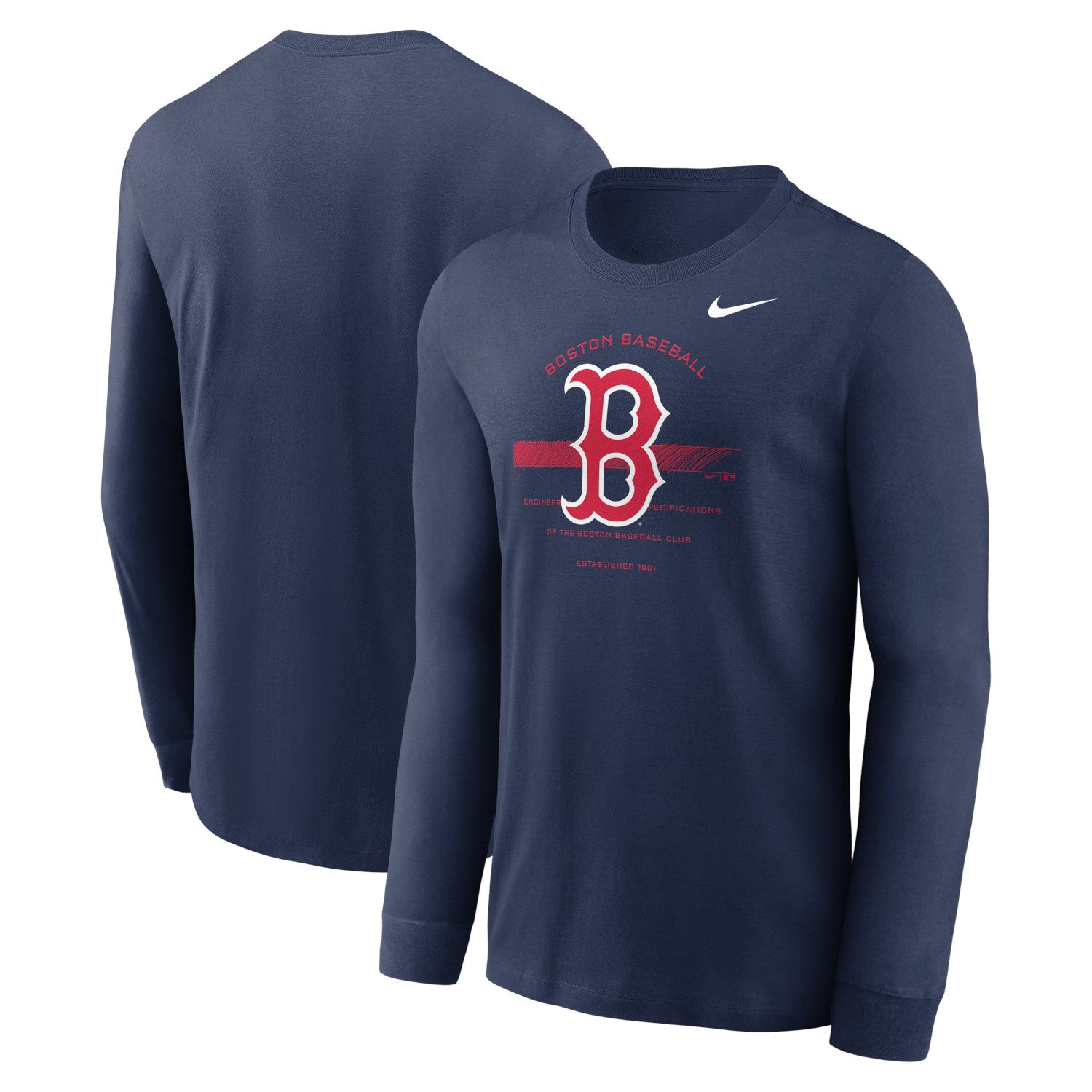 Chandail Manches Longues en Coton Over Arch des Red Sox de Boston pour Homme