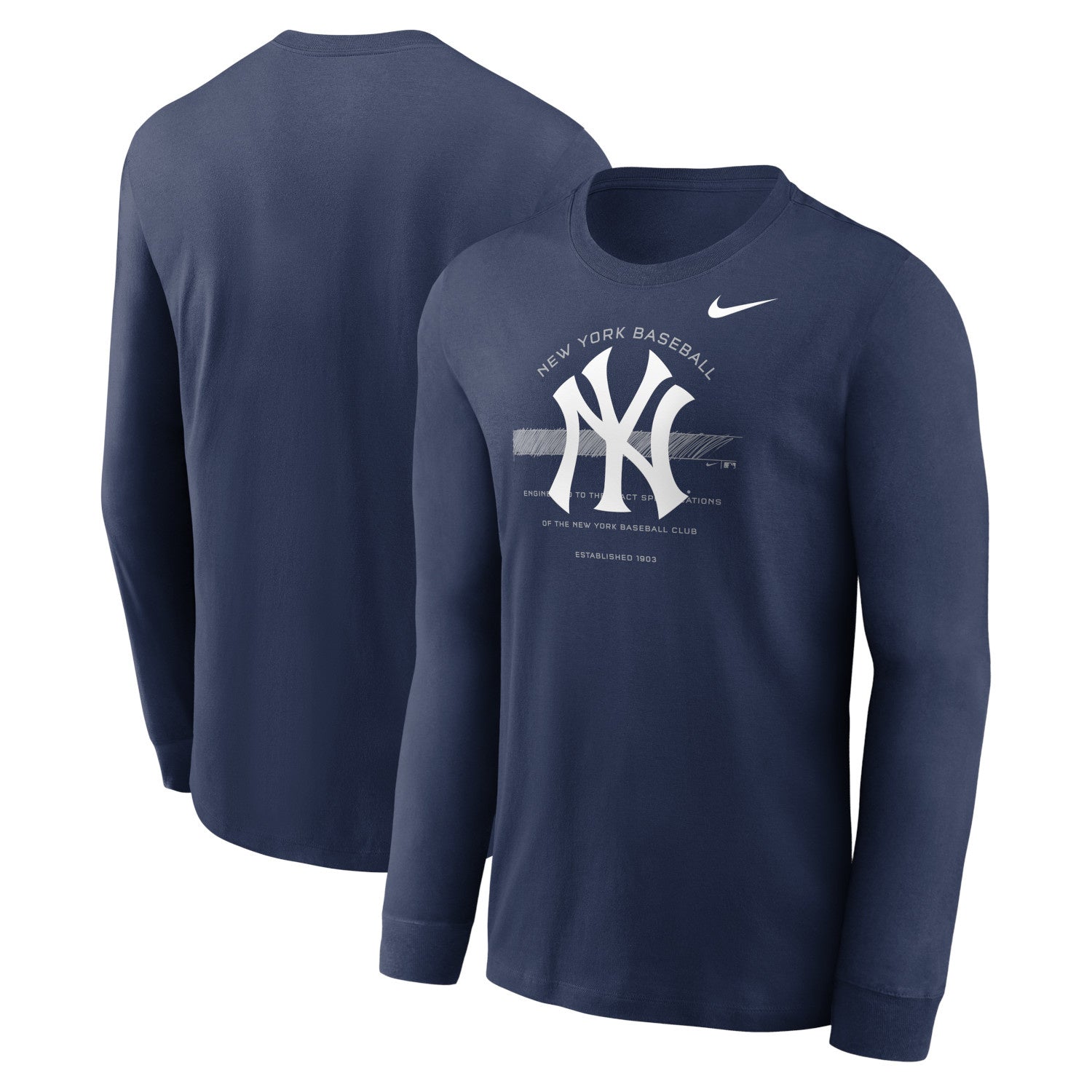 Chandail Manches Longues en Coton Over Arch des Yankees de New York pour Homme