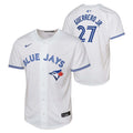 Nike Toronto Blue Jays Guerrero Jr. Home Baseline Twill Youth Jersey