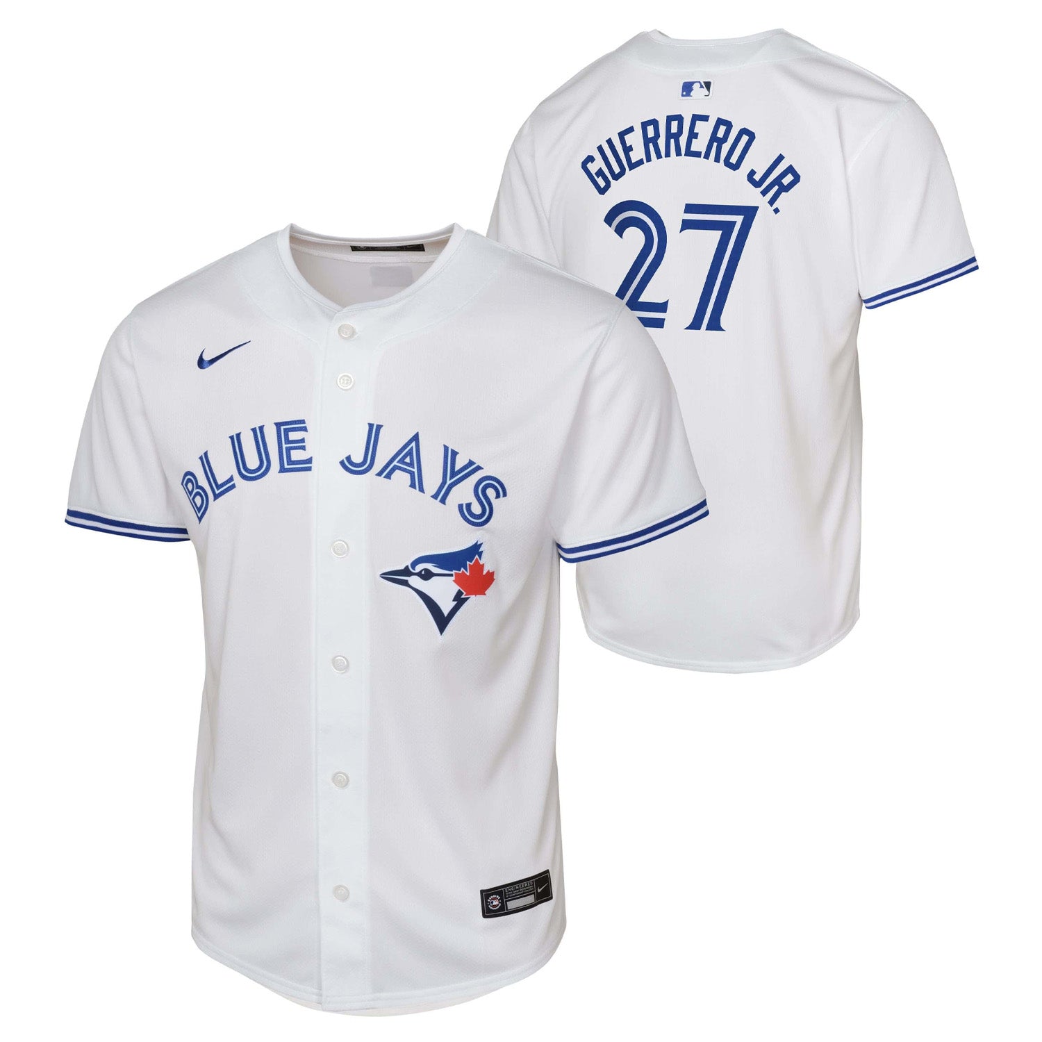 Nike Toronto Blue Jays Guerrero Jr. Home Baseline Twill Youth Jersey