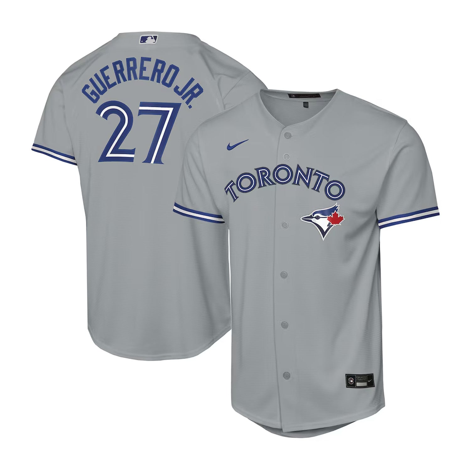 Nike Toronto Blue Jays Vladimir Guerrero Jr. Road Baseline Youth Jersey