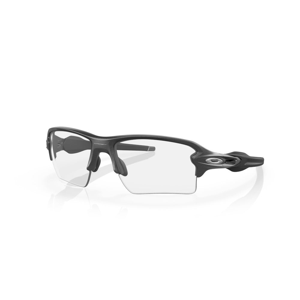 Flak 2.0 XL Steel W/ Clear 50% Black Iridium Pohotochromic Sunglasses