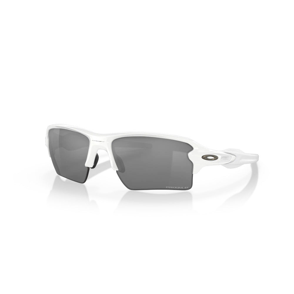 Flak 2.0 XL Polished White W/ Prizm Black Polarized