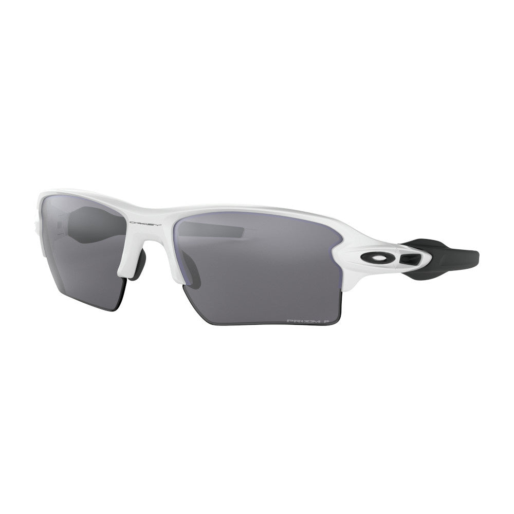 Flak 2.0 XL Polished White W/ Prizm Black Polarized Sunglasses