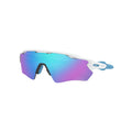 Radar EV XS Path Polished White W/ Prizm Sapphire (Youth Fit)