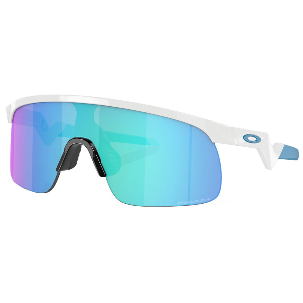 Resistor Polished White w/ Prizm Sapphire Iridium Youth Sunglasses