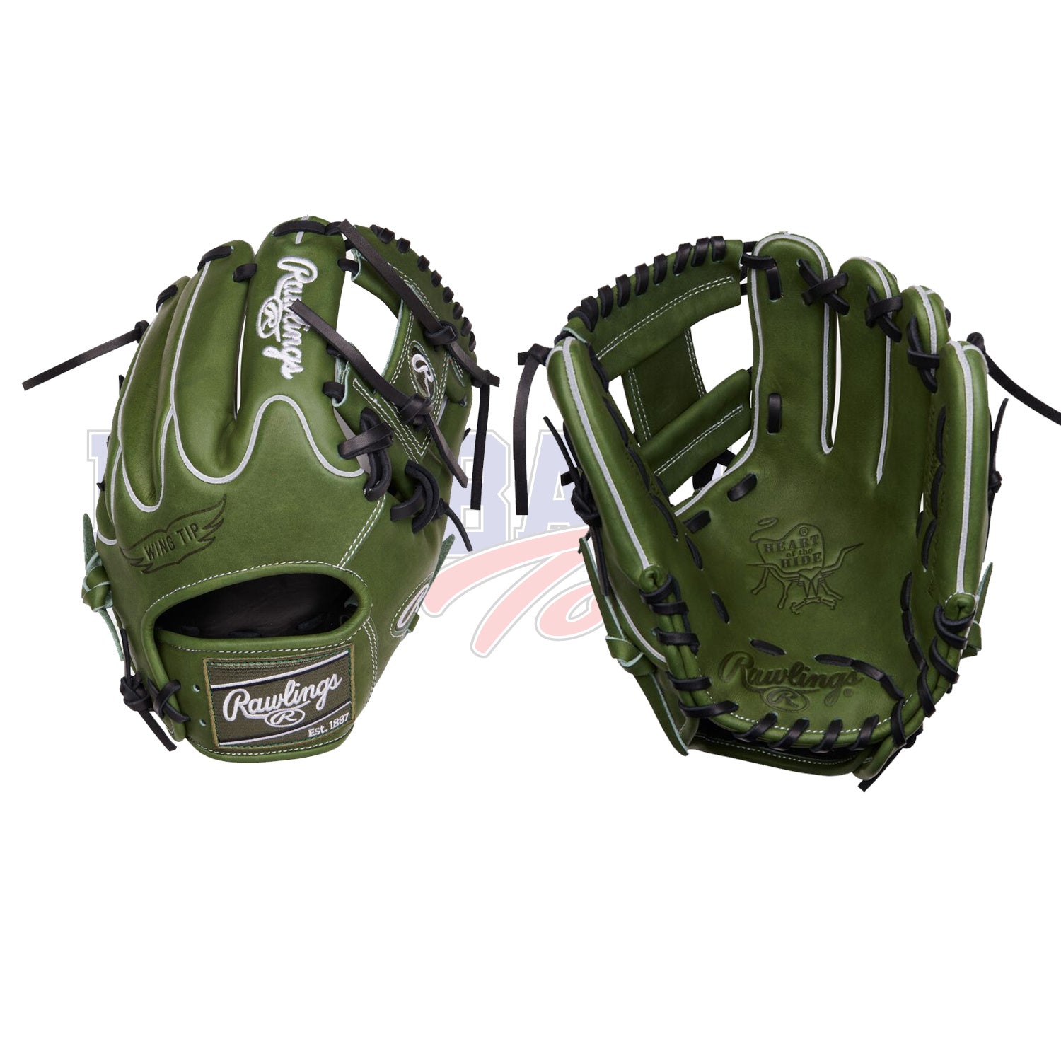 PRO204W-2MG Heart of the Hide Military Green 11.5" Baseball Glove