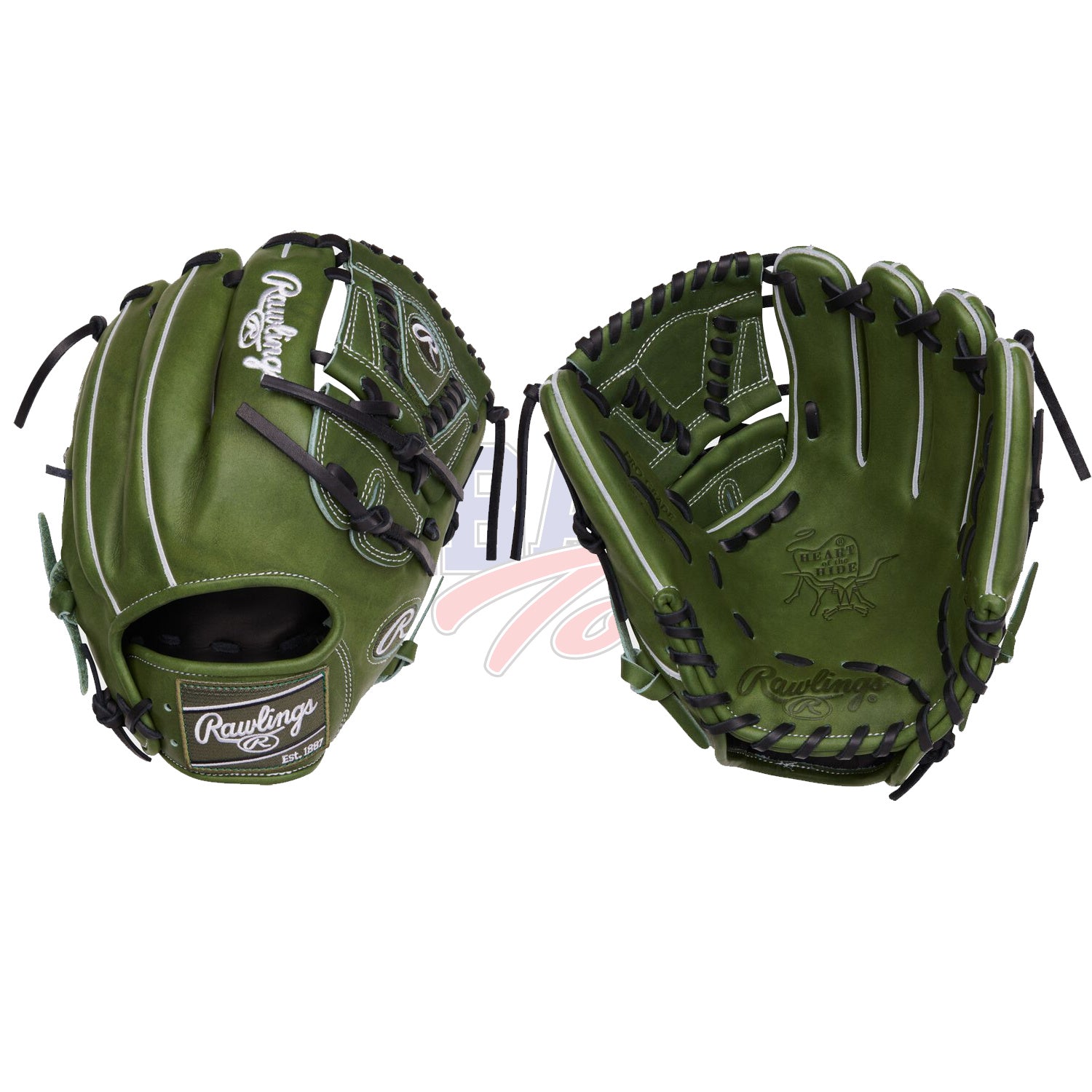 PRO205-30MG Heart of the Hide Military Green 11.75" Baseball Glove