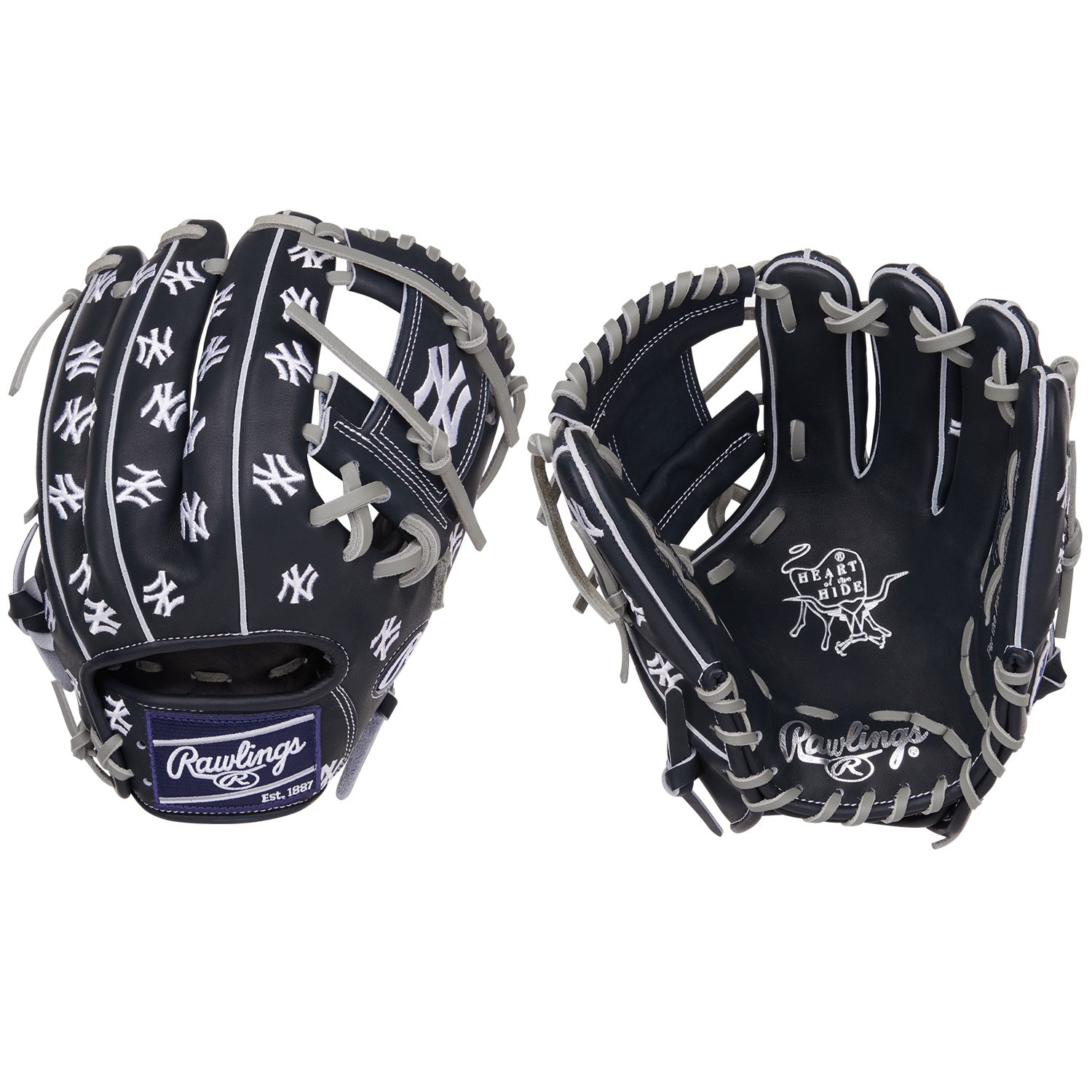 Gant de Baseball PRO205-2NYY Heart of the Hide MLB Micro Logo des Yankees de New York 11.75"