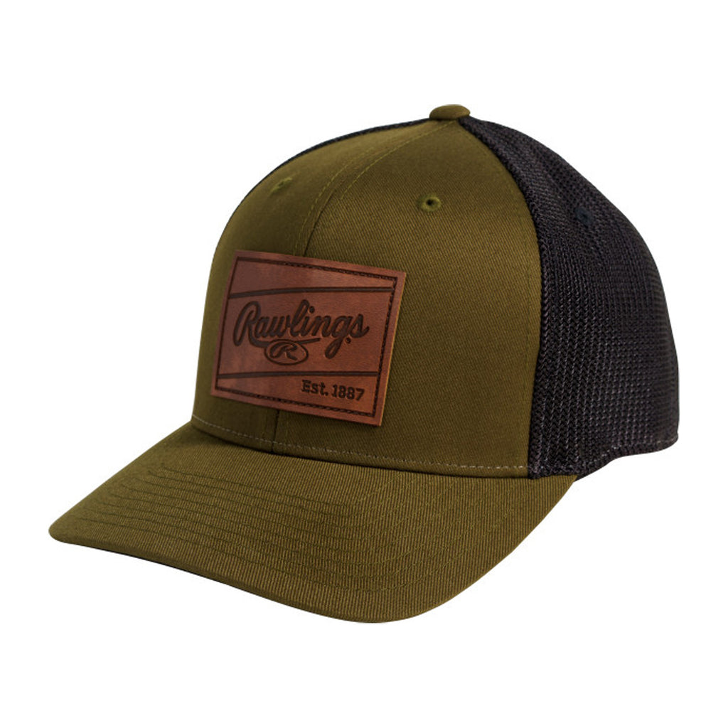 Rawlings Leather Patch Snapback Cap