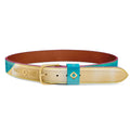 Chrome Leather Baseball Belt