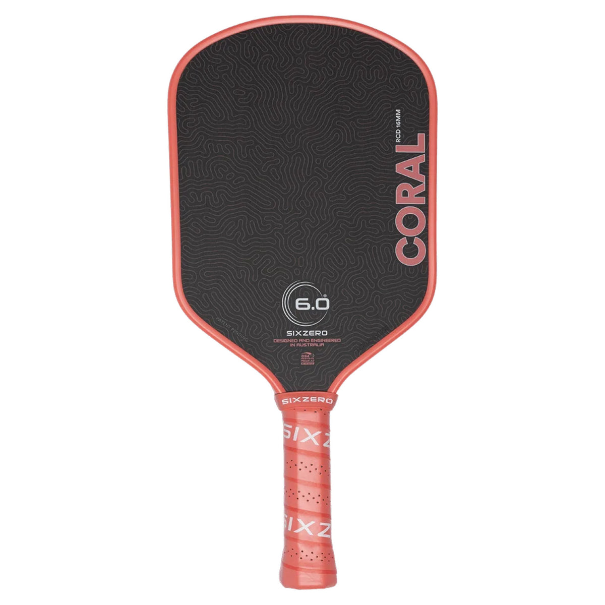 Six Zero Coral 16mm Pickleball Paddle